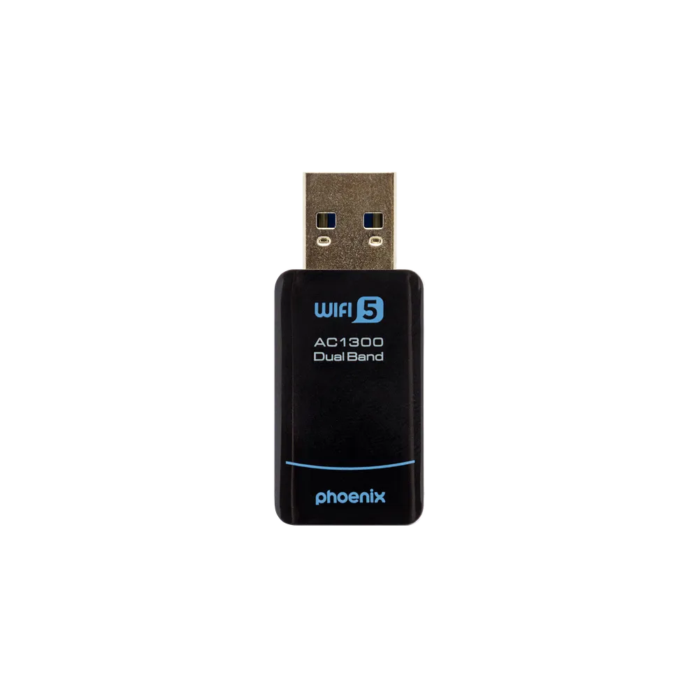 Phoenix nano adaptador usb receptor red inalámbrico 1300mbps dual band