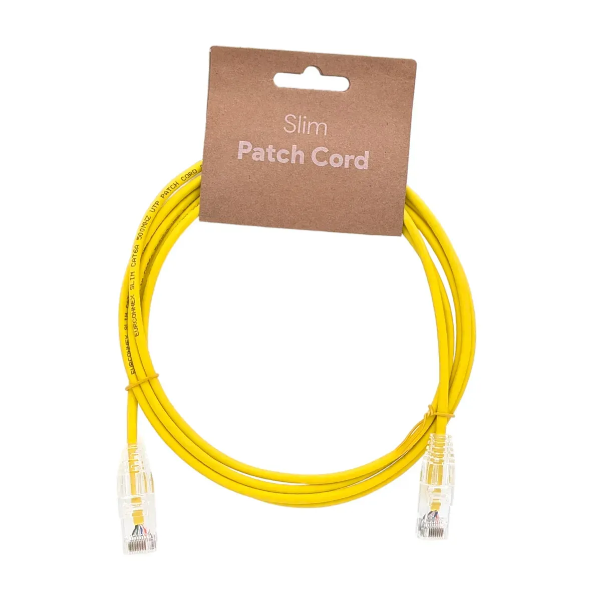 Slim Cat.6A UTP LSZH 100% CU, 28AWG, 1m, Amarillo
