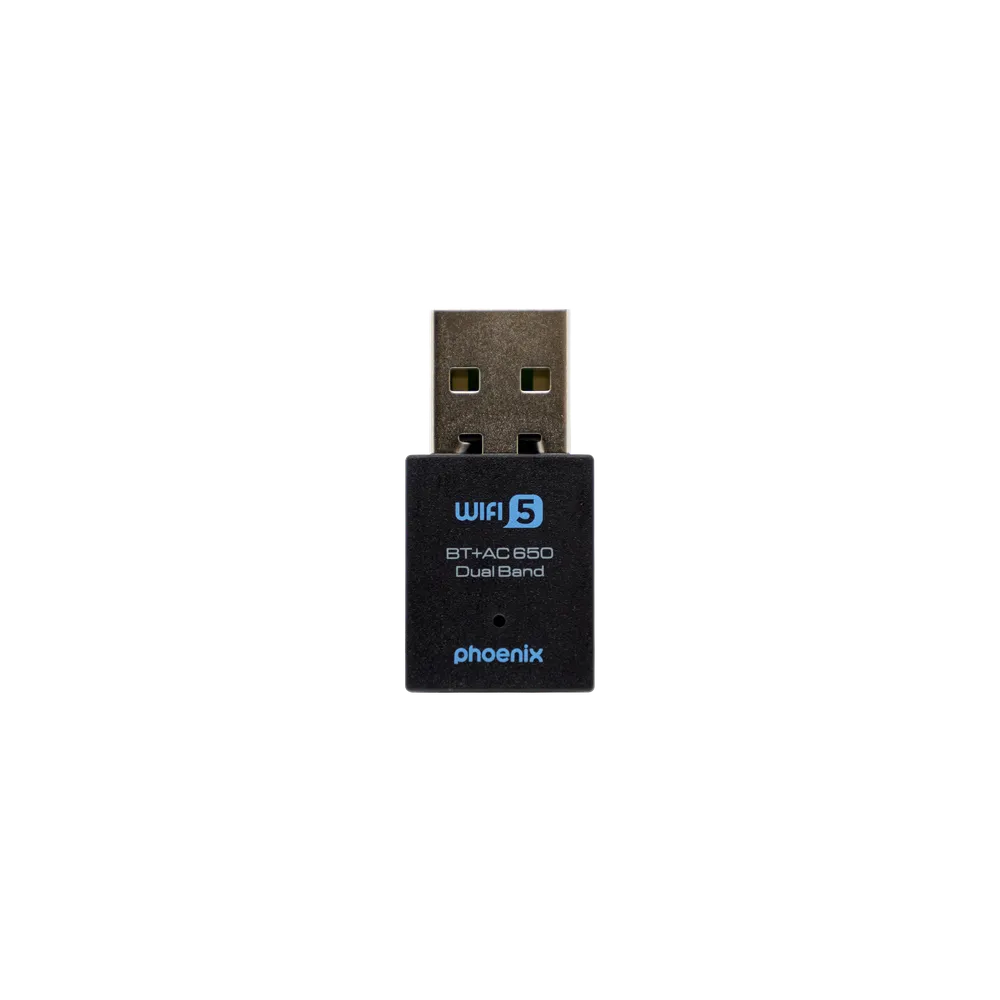Nano adaptador phoenix receptor de red wifi bluetooth 2 en 1 650mbps dual band