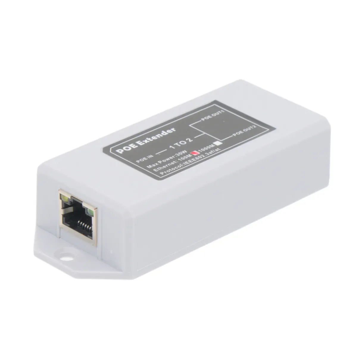 Extensor para pared PoE/PoE+ 1Gpbs 802.3af/at 30W 100m