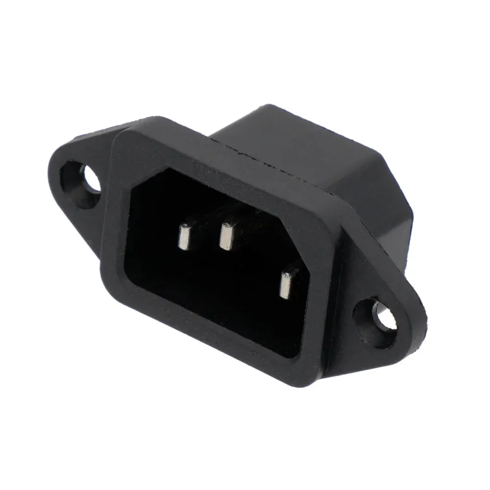 Base IEC C14 con Patillas para Montaje en Panel - Macho 250/10A (FastON de 4.75mm)