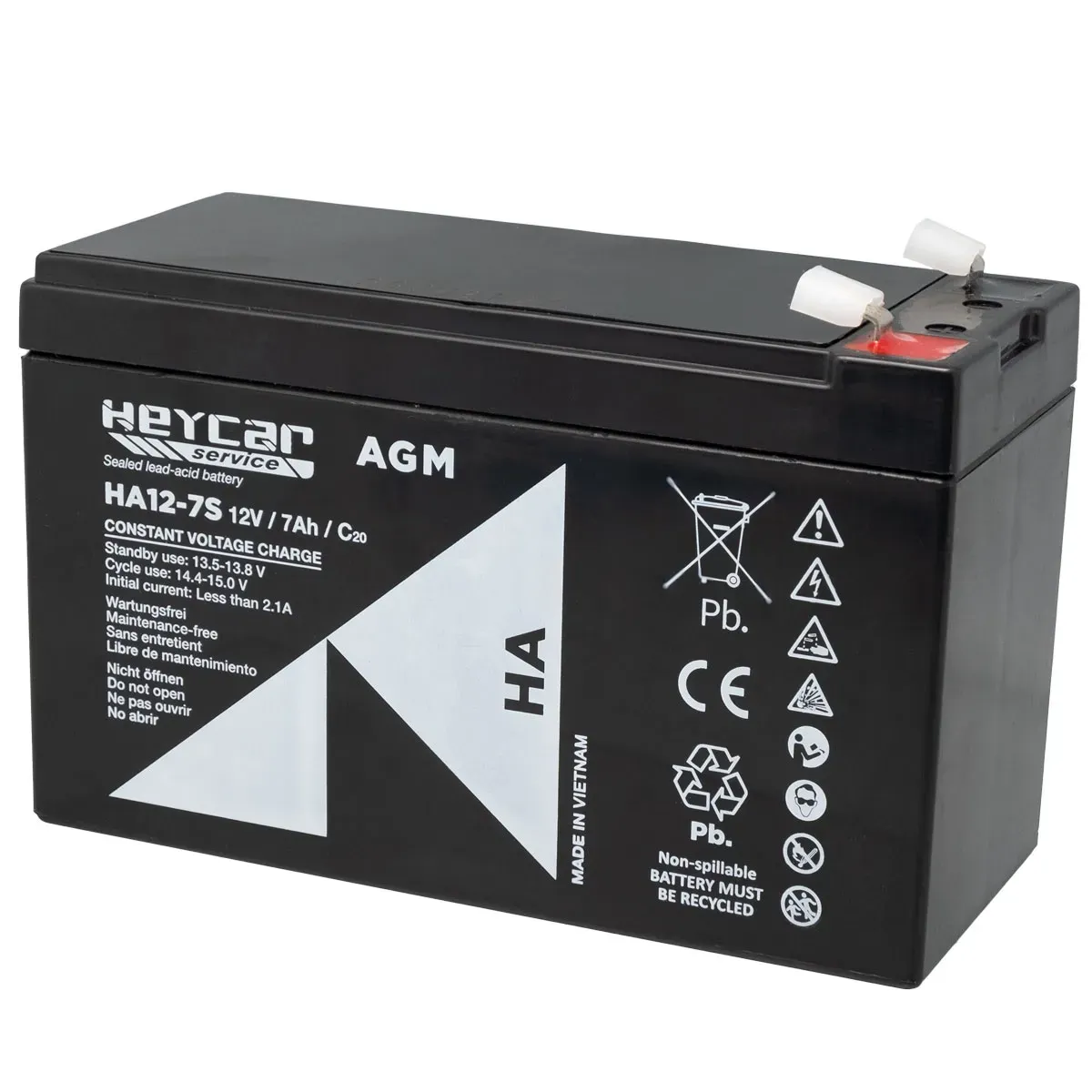 Batería 12V 7Ah HeyCar HA 151x65x94mm