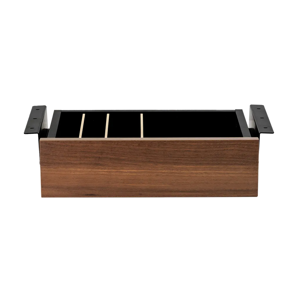Cajon phoenix para escritorio artisan combinación negro y madera nogal