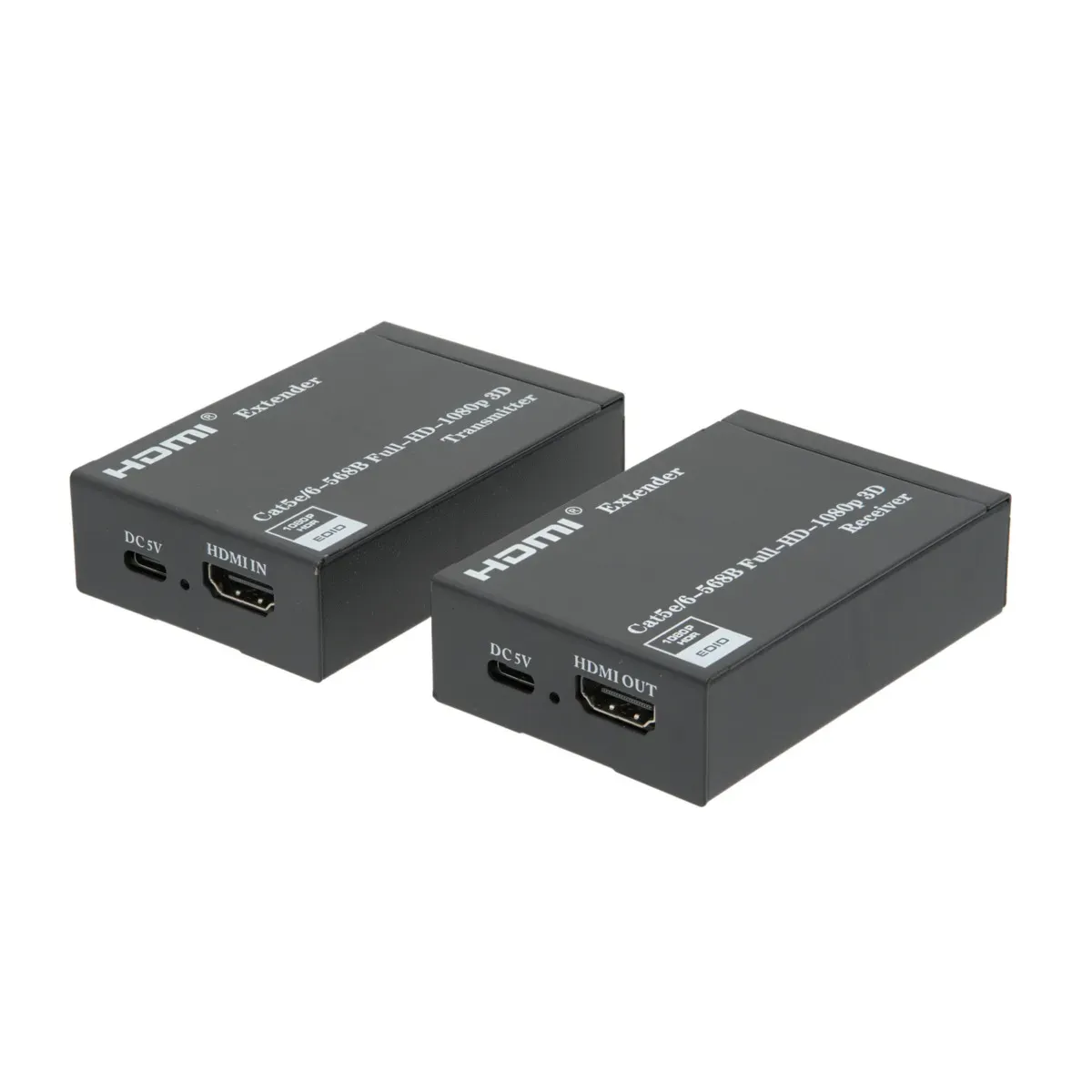 Extensor HDMI por RJ45 60m con retorno HDMI + control IR + PoC 1080p@60Hz