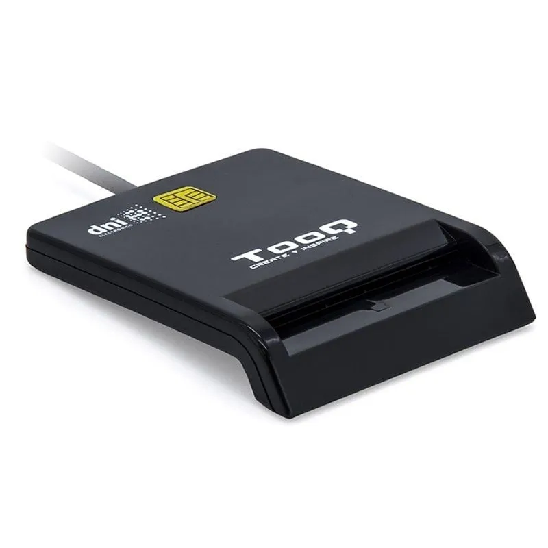Lector de DNI TooQ TQR-210B/ USB 2.0/ Negro