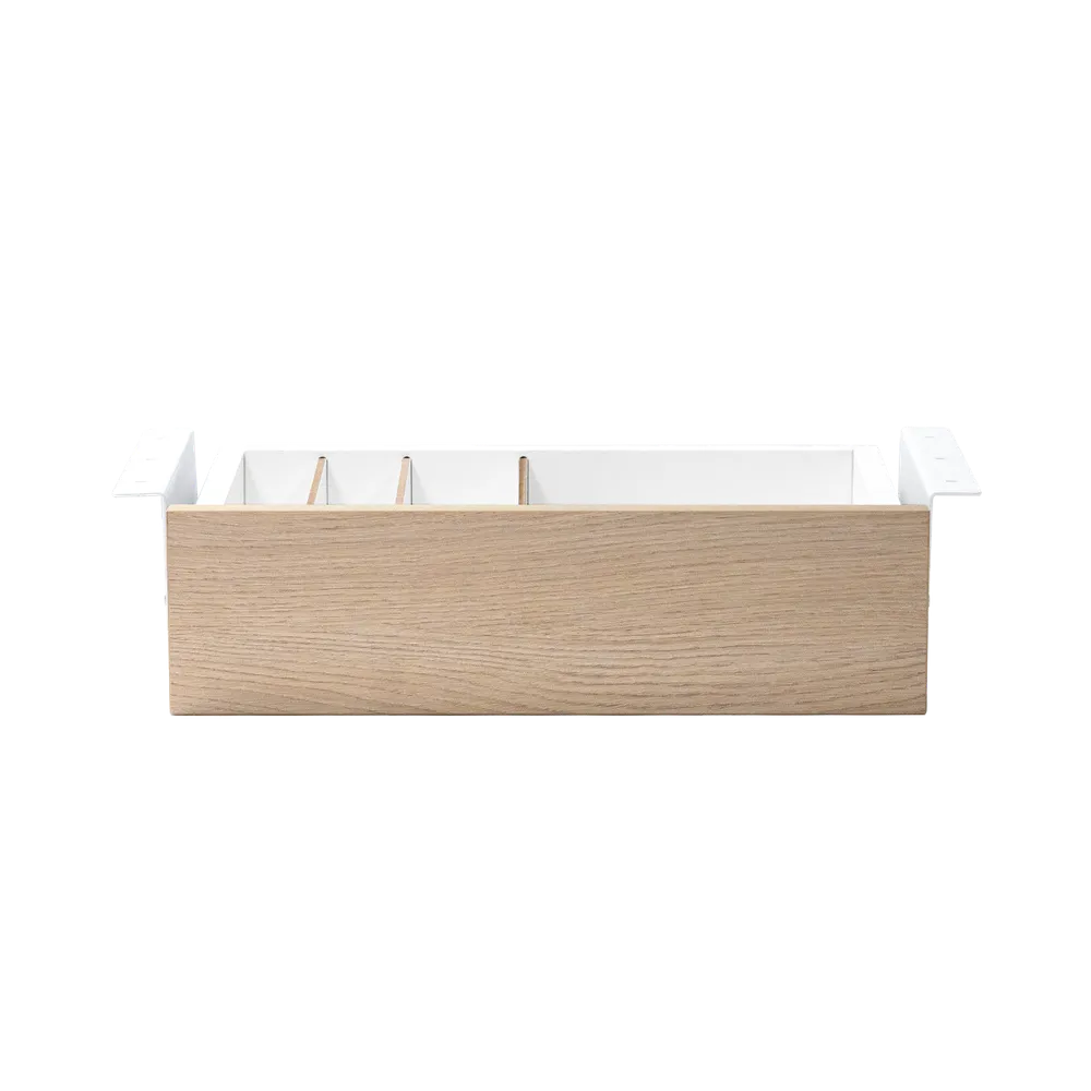 Cajon phoenix para escritorio artisan combinación blanco y madera natural
