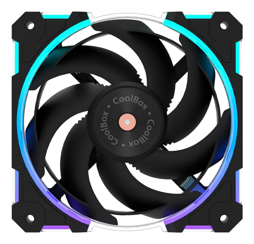 Ventilador caja coolbox 120 mm  x12 ring argb