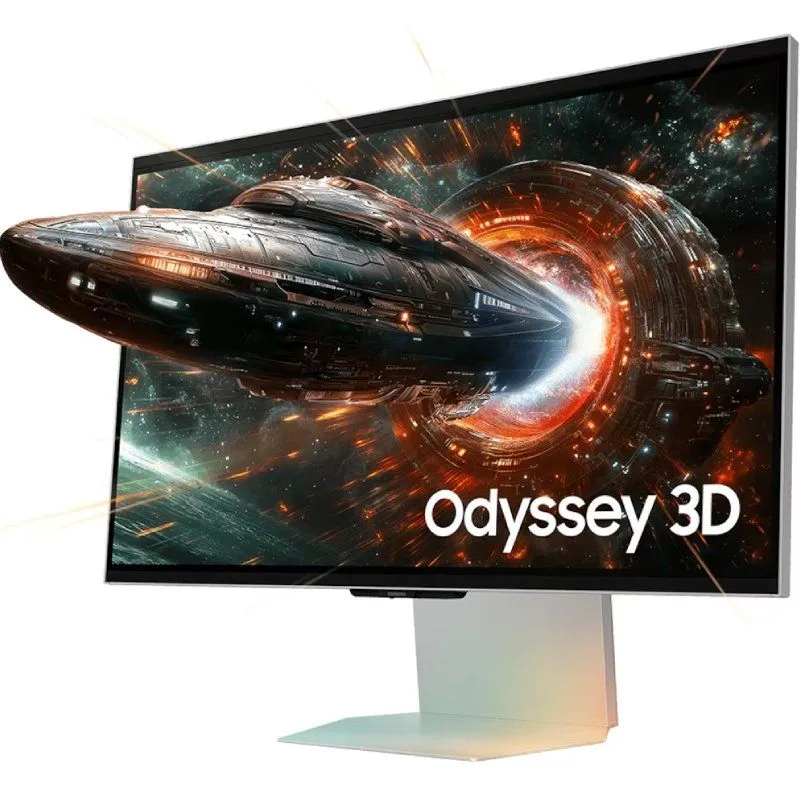 Monitor Gaming Samsung Odyssey 3D G90XF S27FG904XU 27'/ 4K/ 1ms/ 165Hz/ 3D/ Multimedia/ Regulable en altura/ Plata