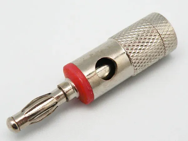 BANANA MACHO, NIQUEL, PARA CABLE DE 4mm
