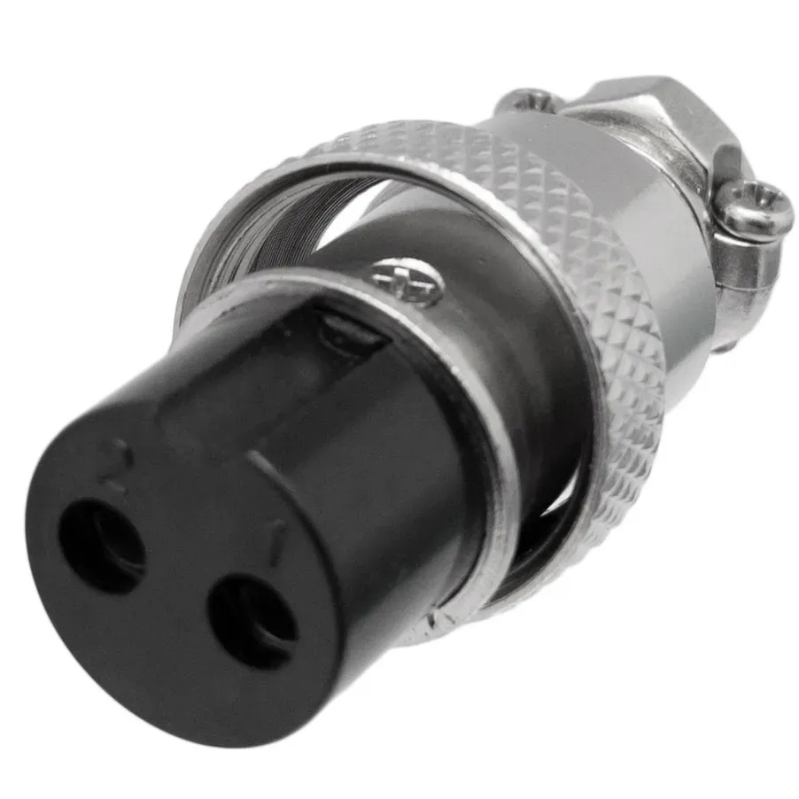 Conector aéreo GX16 hembra 2 pines