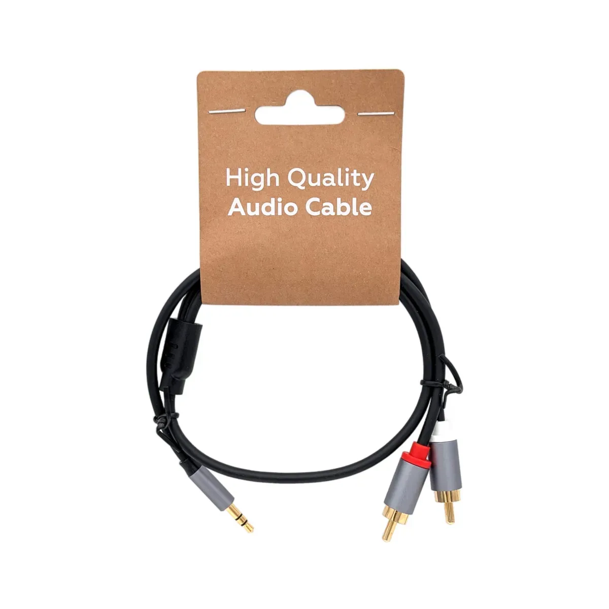 Conexion de Audio Stereo 3.5mm Jack macho a 2 x RCA macho - 0.5m