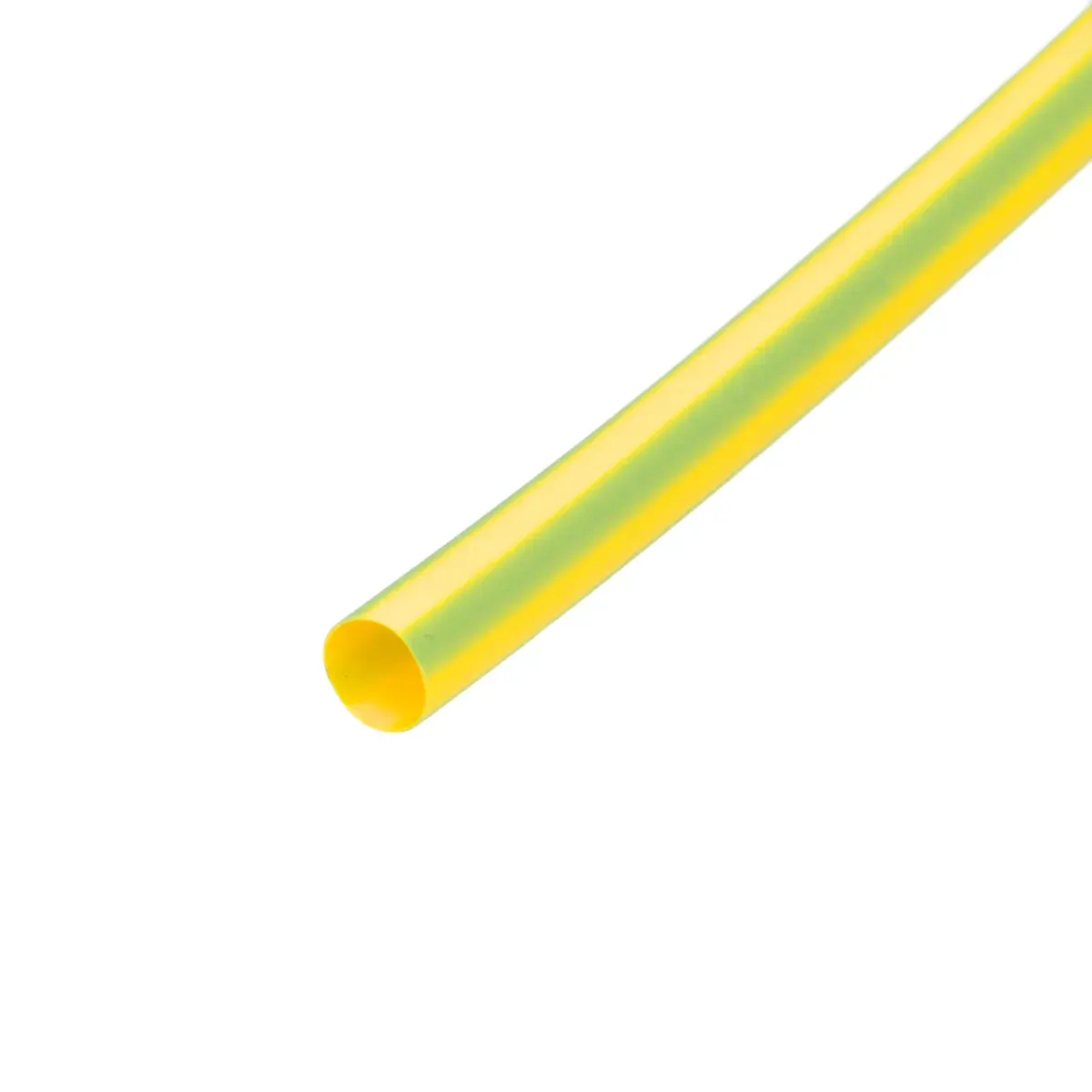 Pack de corte [1.2m] de tubo termorretráctil 2:1 Ø3.2mm amarillo/verde – Poliolefina libre de halógeno e ignífugo [x25]