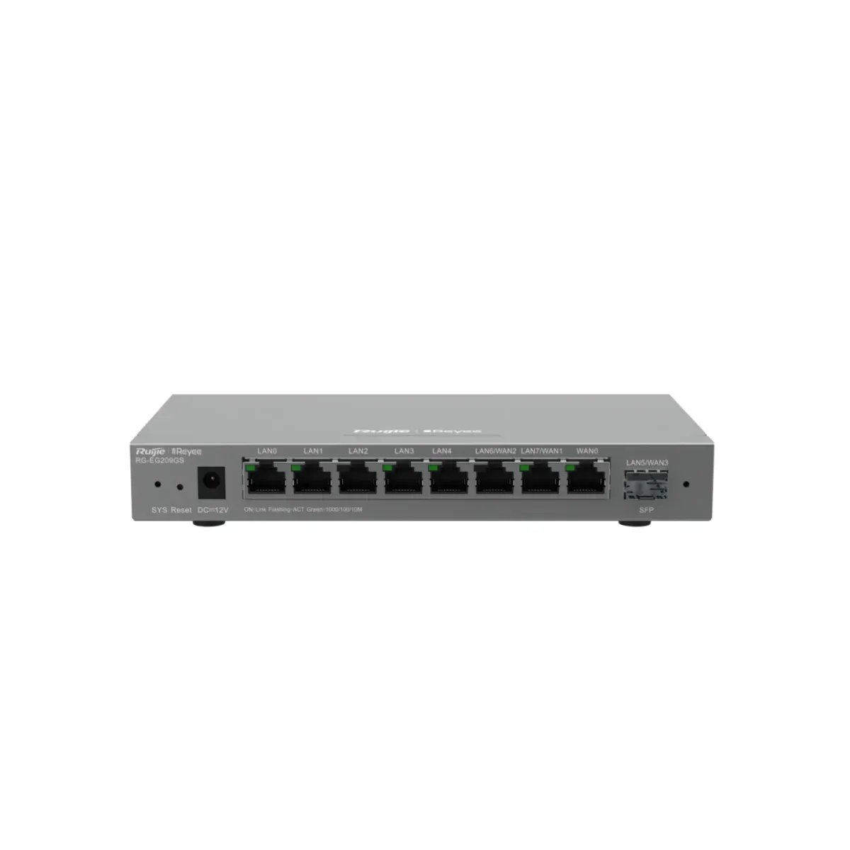 Reyee Router Controlador Gestionable - 8 Puertos RJ45 10/100 /1000 Mbps - 1 Puerto SFP LAN/WAN - hasta 4 WAN para failover o balanceo
