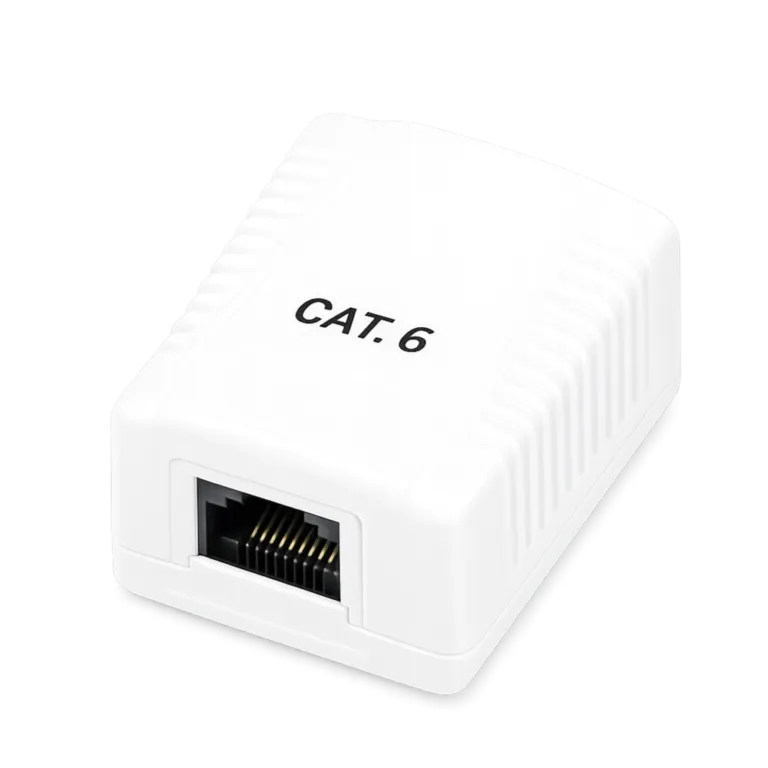 Roseta de superficie phasak cat 6 utp caja 1 puerto hembra rj45