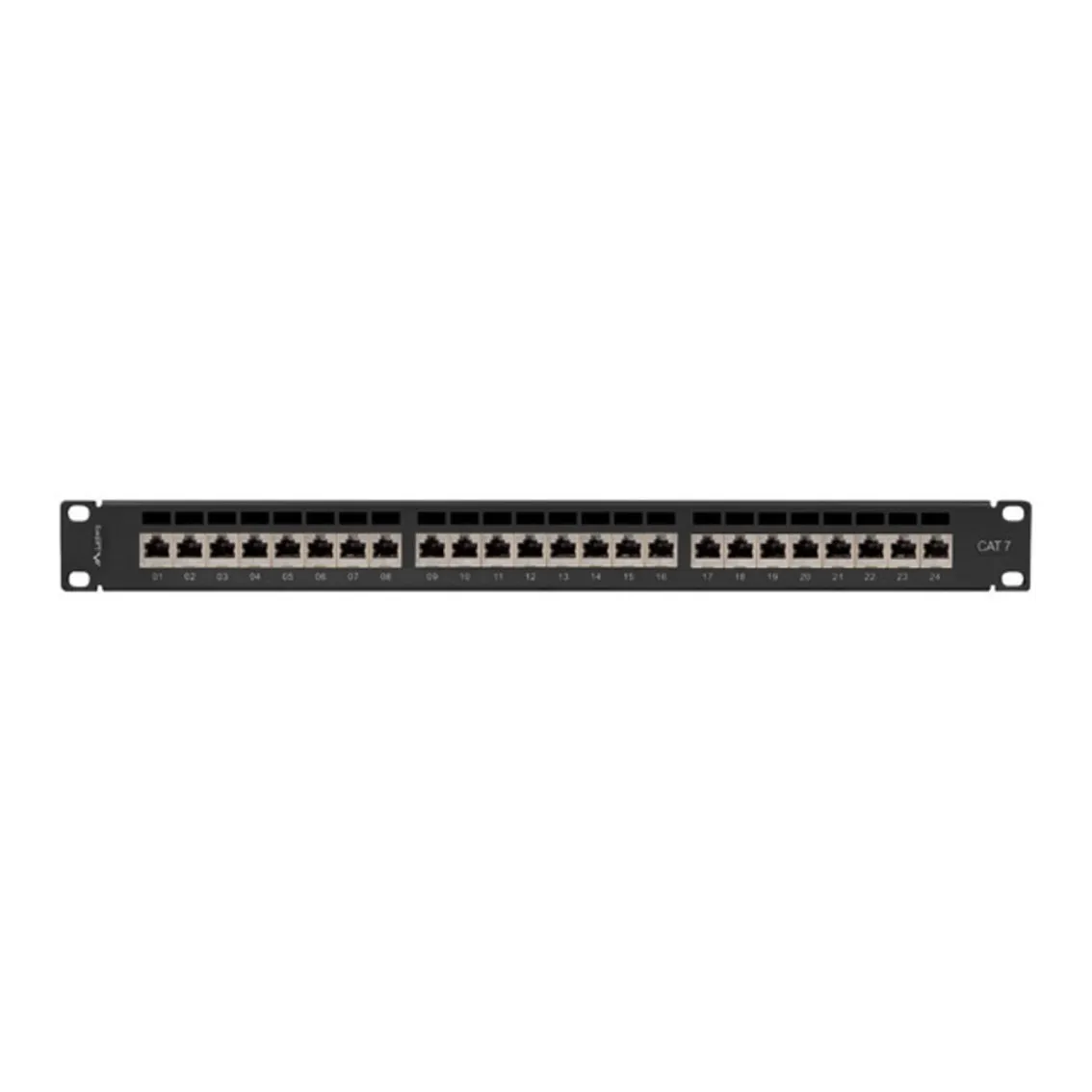 Patch panel lanberg 24 puertos 1u cat.7 ftp 19 pulgadas negro