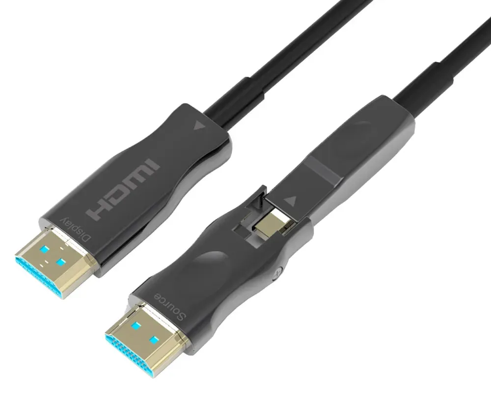 HDMI 2.0 desmontable de fibra óptica 4K@60Hz, 50m