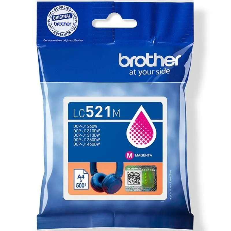 Cartucho de Tinta Original Brother LC521M/ Magenta