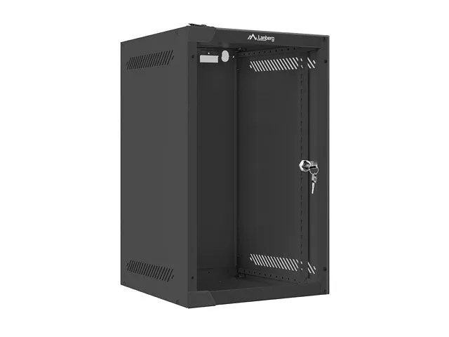 Armario rack lanberg 9u 280x310 auto ensamblado 10 pulgadas hasta 20 kg negro