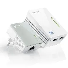 Pack 1 adaptador de red wifi +1 normal 500mbps linea electrica powerline tp - link