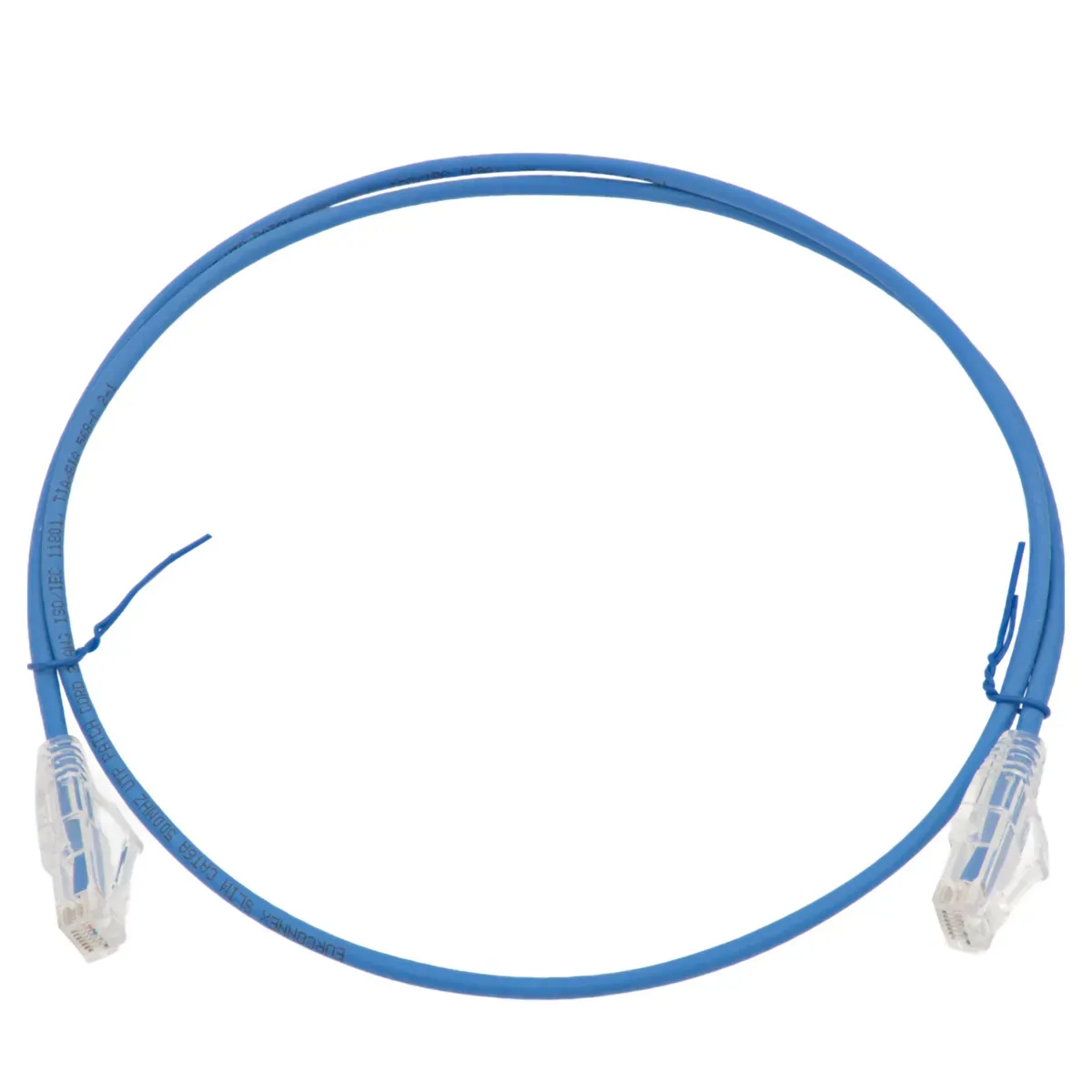 Slim Cat.6A UTP LSZH 100% CU, 28AWG, 0.3m, Azul