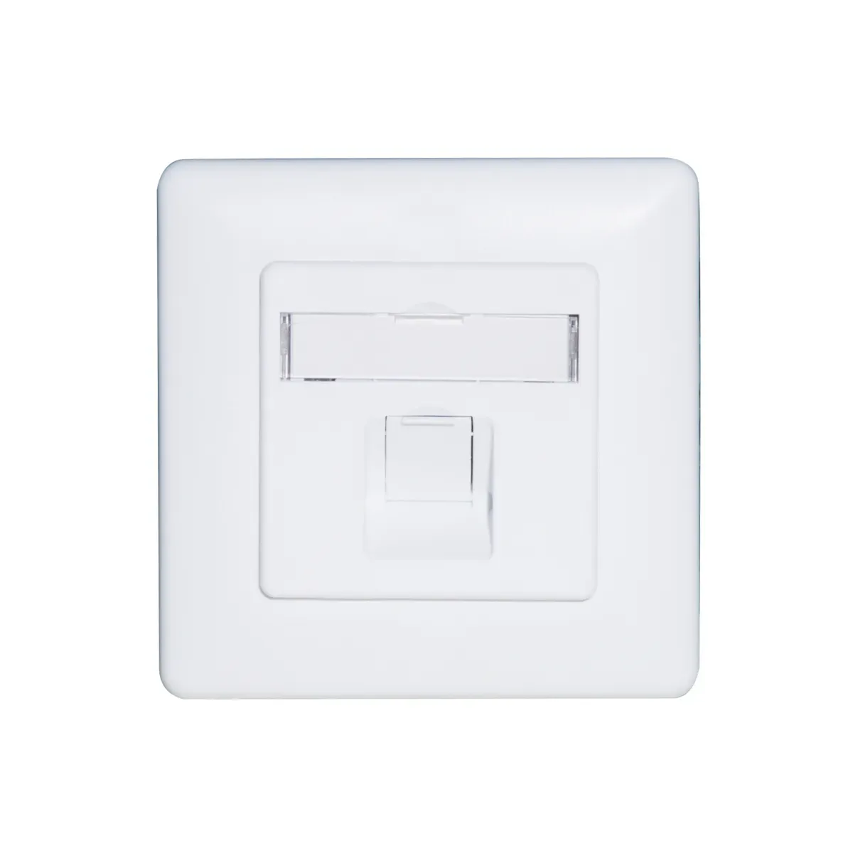 Carátula frontal de 1 keystone para caja de superficie 80x80mm | No incluye caja de superficie