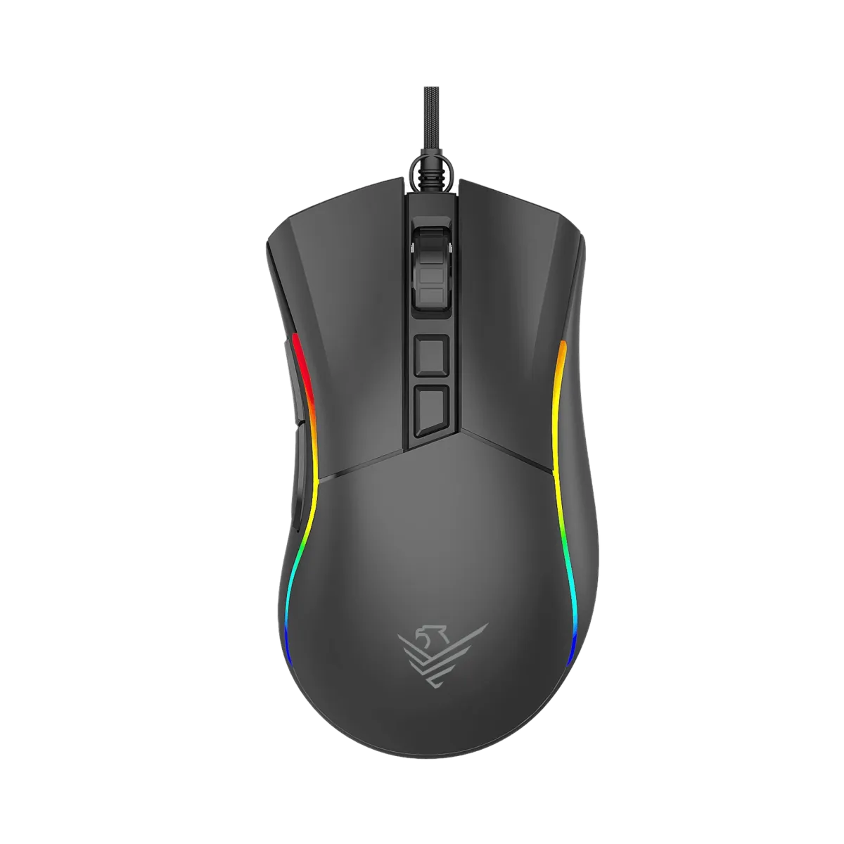 Ratón gaming phoenix void 12000 dpi de alto rendimiento negro rgb usb