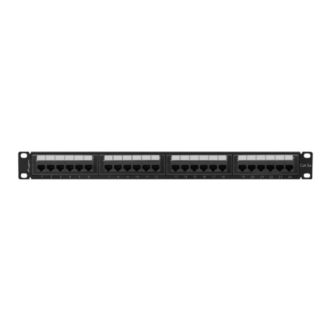 Patch panel lanberg 24 puertos 1u cat.6a utp 19 pulgadas negro
