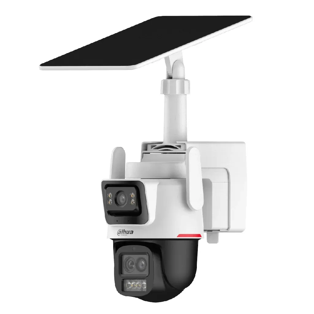 Cámara PT IP WizColor Hybrid-zoom 3M+3M H265 LED30m/LED50m IP66 MIC/Altavoz 4G AI + Panel Solar