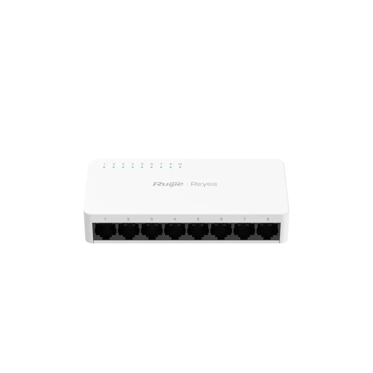 Reyee Switch Sobremesa - Carcasa Plástico - 8 puertos RJ45 - Velocidad 10/100/1000 Mbps - Plug and Play - Tecnología ahorro de energía