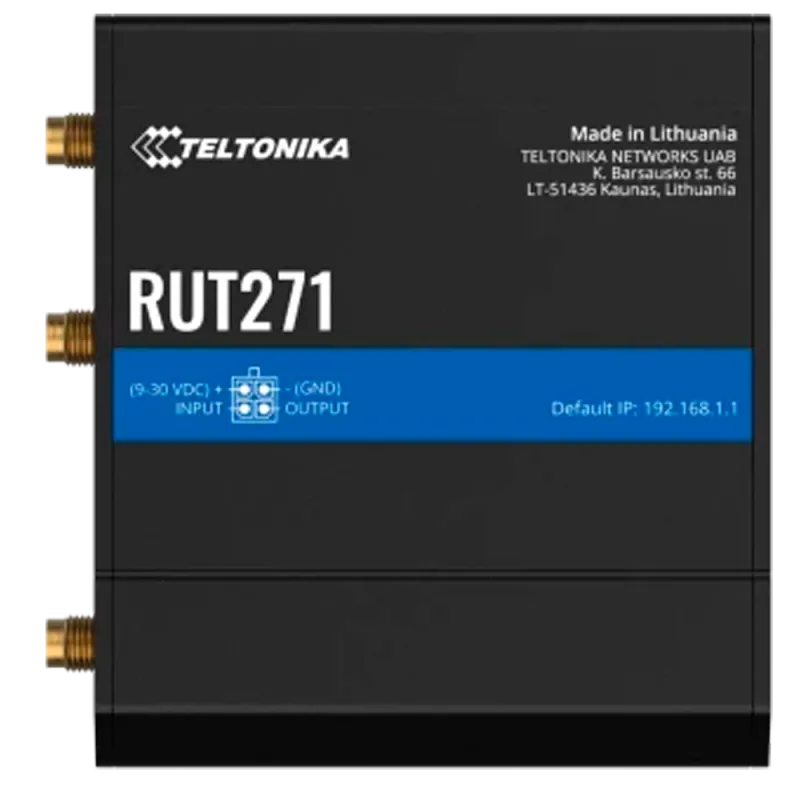 TELTONIKA TK-RUT271 - Router Industrial 5G RedCap SA y 4G LTE Cat 4