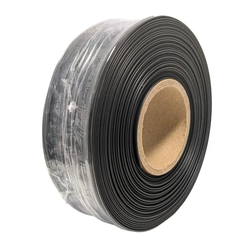 Rollo de tubo termorretráctil 2:1 Ø61.0mm negro – Poliolefina libre de halógeno e ignífugo [25m]