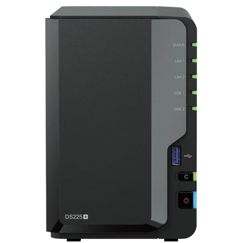 NAS Synology Diskstation DS225+/ 2 Bahías 3.5'- 2.5'/ 2GB DDR4/ Formato Torre