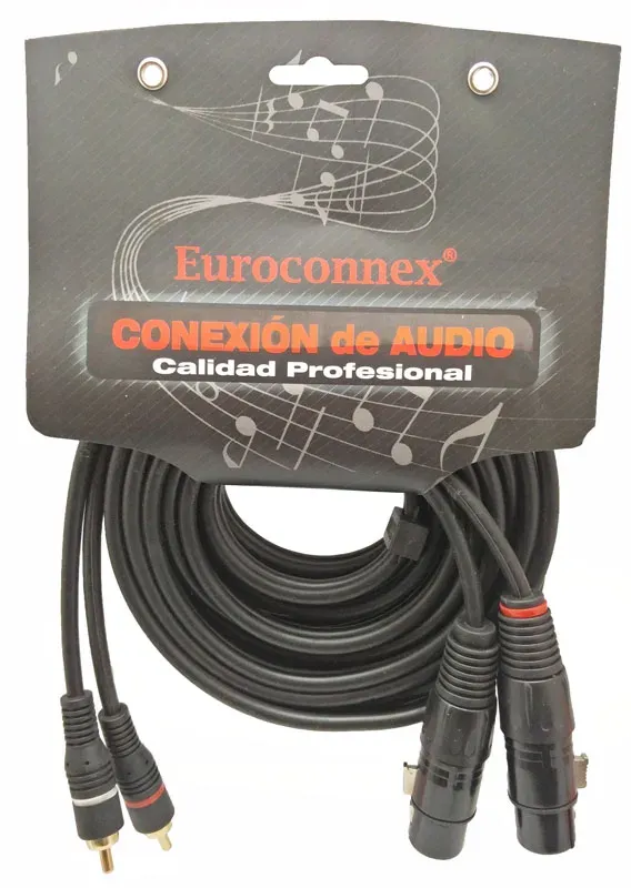 2*RCA MA. - 2*XLR HEM., 5,0m.