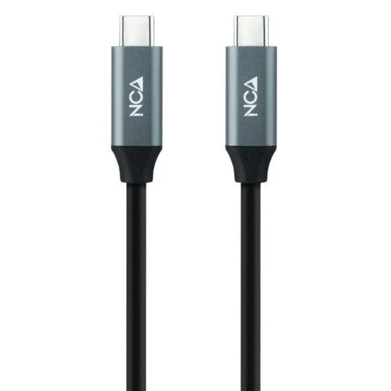 Cable USB 3.2 Tipo-C Nanocable 10.01.4303/ USB Tipo-C Macho - USB Tipo-C Macho/ hasta 100W/ 20Gbps/ 3m/ Gris y Negro