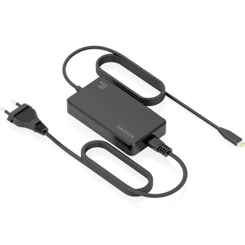 Cargador Sobremesa GaN Aisens ASCH-1PD65D068-BK/ 1xUSB Tipo-C/ 65W