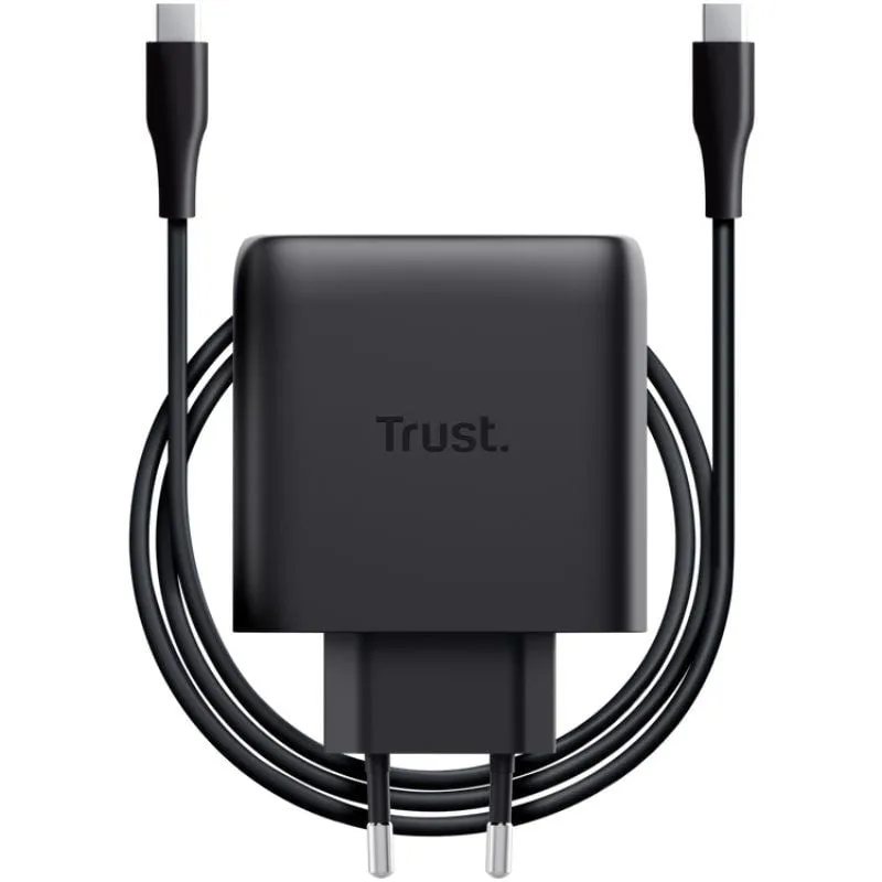 Cargador de Pared GaN Trust Maxo 65W/ 1xUSB Tipo-C/ Incluye Cable USB Tipo-C/ 65W