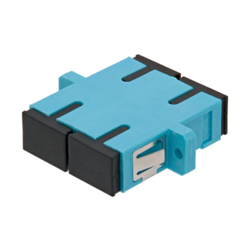 SC OM3 DX adaptador con pestaña para patch panel