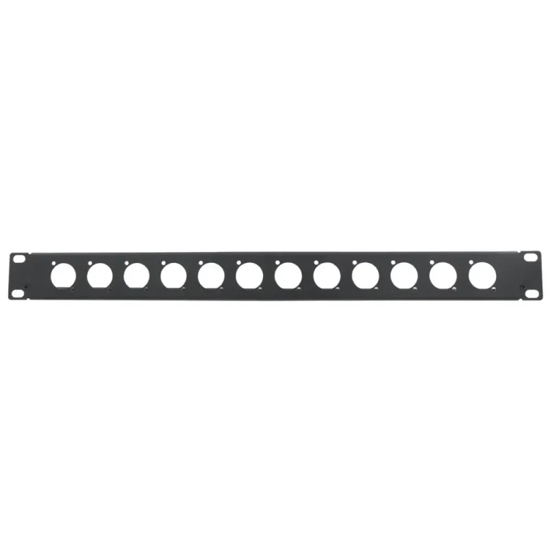 PatchPanel 12 puertos para connectores de audio/video a tornillo XLR / speakON / HDMI