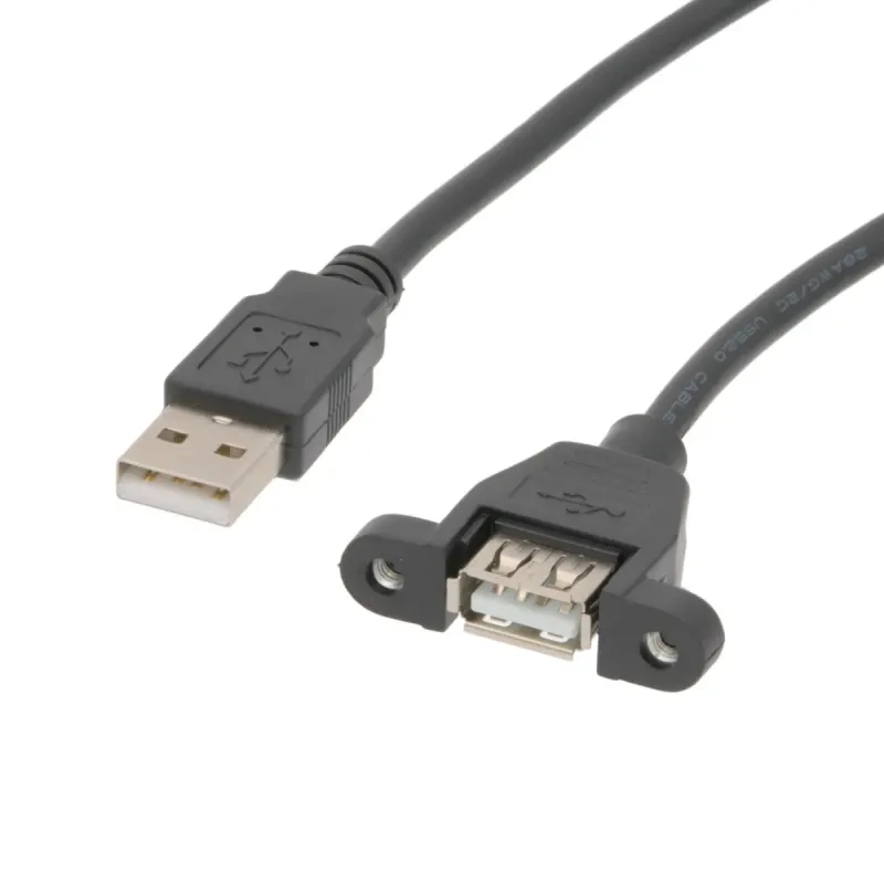 Extensor USB-A 2.0 para anclaje a panel 0.6m