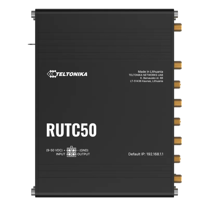 TELTONIKA TK-RUTC50 - Router Industrial Teltonika 5G y Wi-Fi 6
