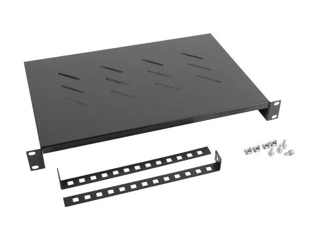 Bandeja fija lanberg 1u 483x300 mm hasta 25kg rack de 19 negro