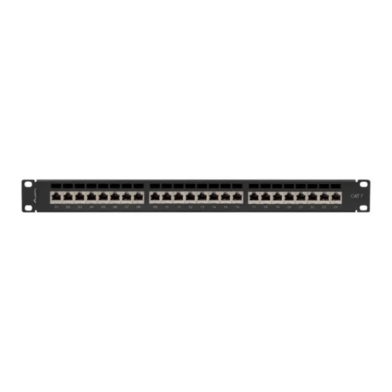 Patch panel lanberg 24 puertos 1u cat.7 ftp 19 pulgadas negro