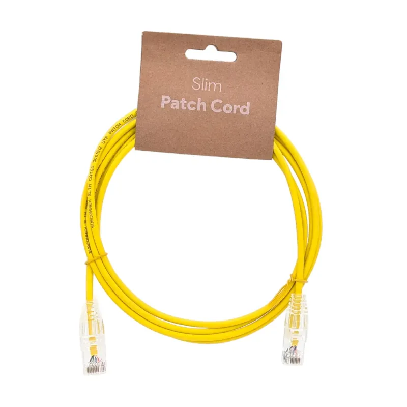Slim Cat.6A UTP LSZH 100% CU, 28AWG, 0.15m, Amarillo