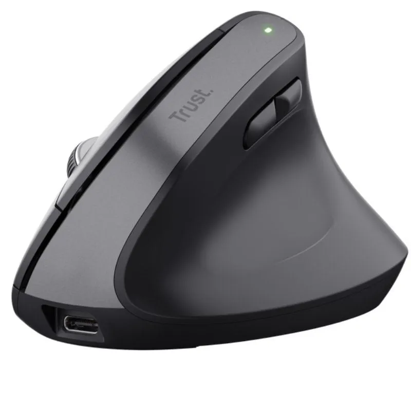 Ratón Vertical Inalámbrico Trust Bayo+/ Batería Recargable/ Hasta 2400 DPI