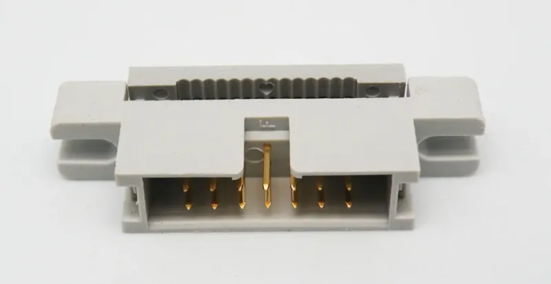 14C. I.D.C. MACHO PARA CABLE PLANO 2.54mm, CON OREJAS