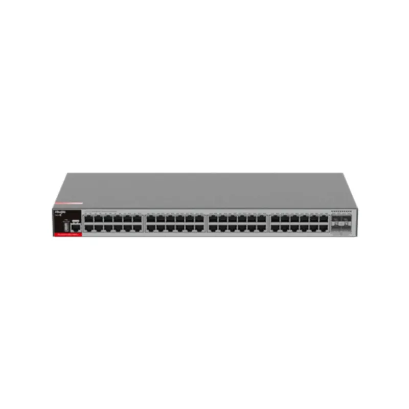 Ruijie Switch Cloud Gestionable L2+ - 48 puertos RJ45 + 4 puertos SFP 2.5 - Velocidad 48 x10/100/1000Mbps + 4 x1000/2500Mbps