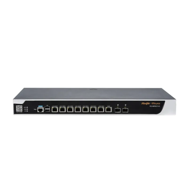 Ruijie Router Cloud - 8 Puertos Gigabit + 2 Puertos SFP Gigabit - Router + Funciones Firewall - Admite hasta 9 WAN para failover o balanceo - Hasta 2500 Mbps de ancho de banda - Hasta 1000 usuarios recomendados