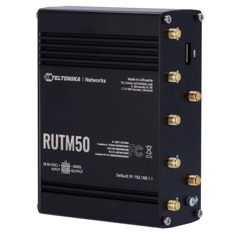 TELTONIKA TK-RUTM50 - Router Industrial 5G Sub-6GHz de alta velocidad.