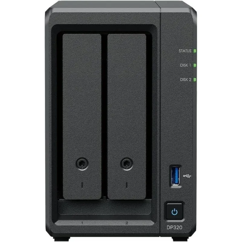 NAS Synology ActiveProtect DP320/ 2 Bahías 3.5'- 2.5'/ 8GB DDR4/ 16TB/ Formato Torre