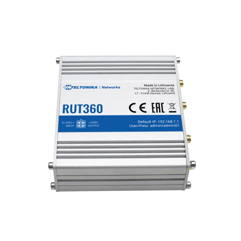 TELTONIKA TK-RUT360 - Router Industrial 4G LTE Cat 6 hasta 300 Mbps